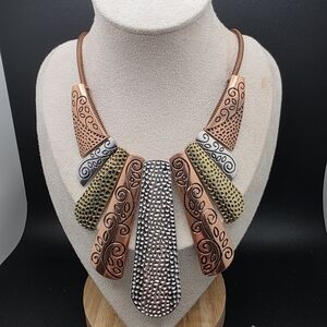 Paparazzi Copper and Silver Statement Necklace (1992)